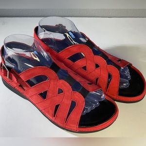 Barefoot Comfort Drew Red Women’s 8W Sandals